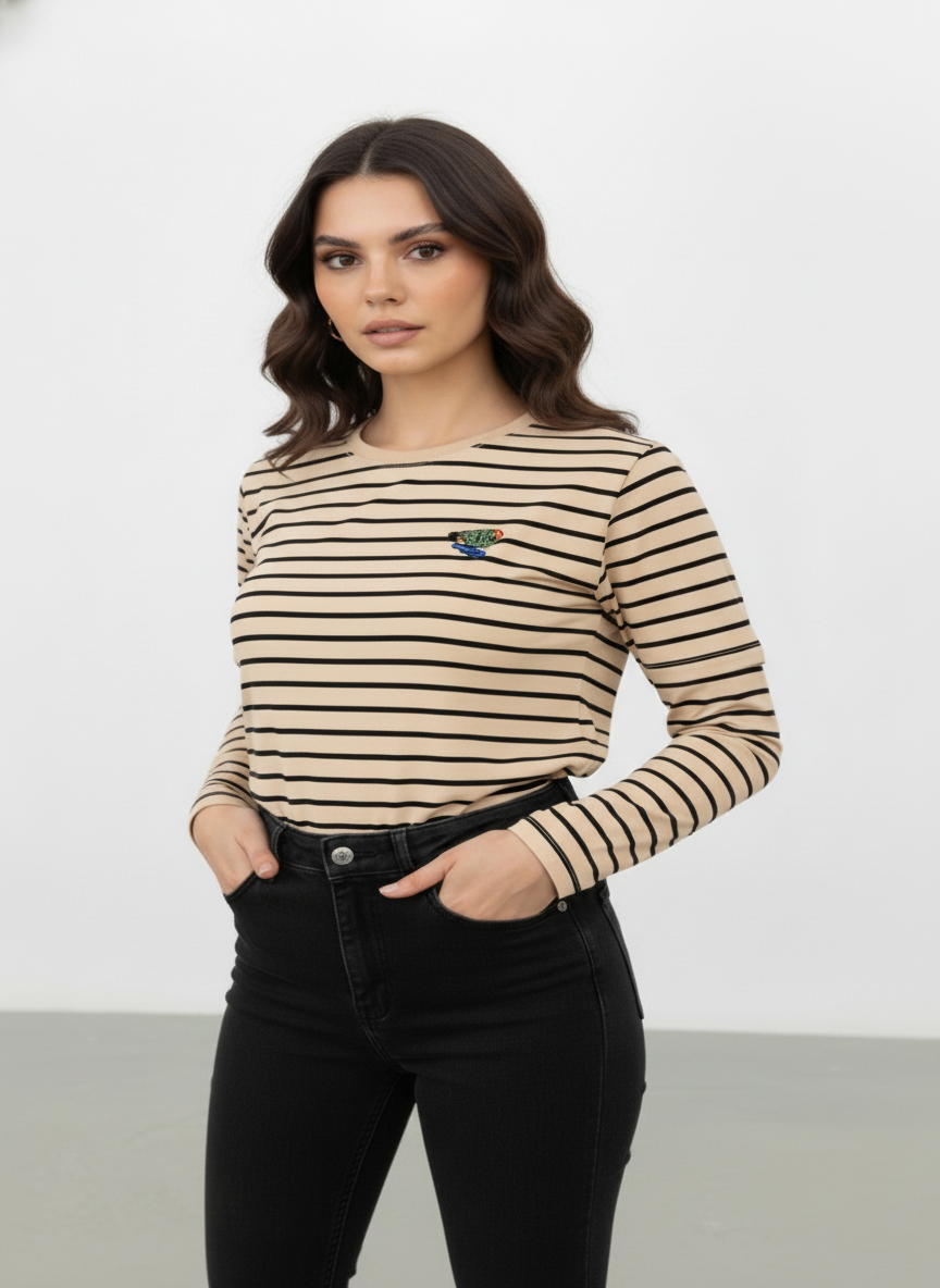 Tshirt Striped Long Sleeves