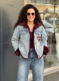 Jacket Jeans With Fur