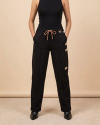 Pearl Detail Drawstring Joggers