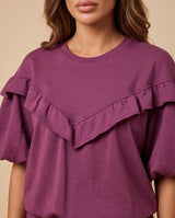 Ruffled Plum Lounge Set