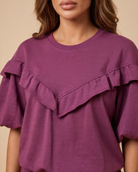 Ruffled Plum Lounge Set