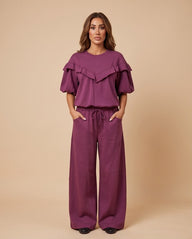 Ruffled Plum Lounge Set