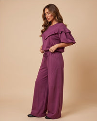 Ruffled Plum Lounge Set