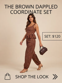 Dappled Peplum Two-Piece Set