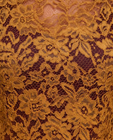 Mustard Floral Lace Mini Dress