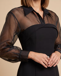 Sheer Organza Layered Mini Dress