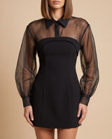 Sheer Organza Layered Mini Dress