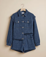 Indigo Blue Tweed Co-ord Set