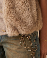 Taupe Faux Fur Vest