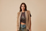 Taupe Faux Fur Vest