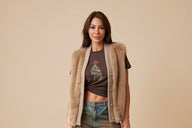 Taupe Faux Fur Vest