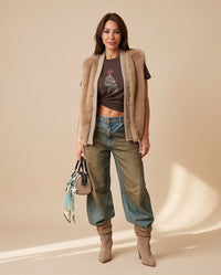 Studded Vintage Wash Jeans
