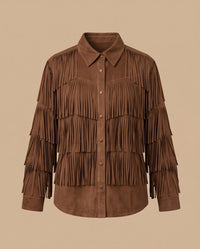 Tiered Suede Fringe Jacket