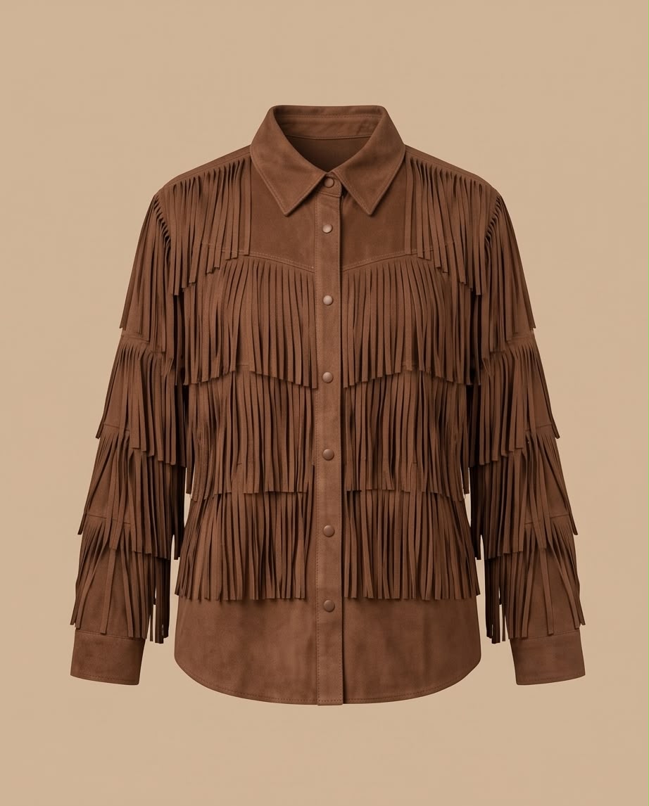 Tiered Suede Fringe Jacket