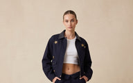 Star Embroidered Crop Utility Jacket