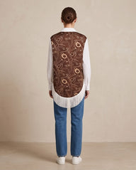 Chain Print Fringe Back Shirt