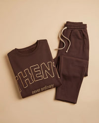 "THENT" 2-Piece Fleece Sweatset
