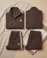 Pinstripe Zip Tracksuit Set