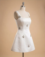 Crystal Embellished A-Line Mini Dress