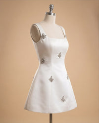 Crystal Embellished A-Line Mini Dress