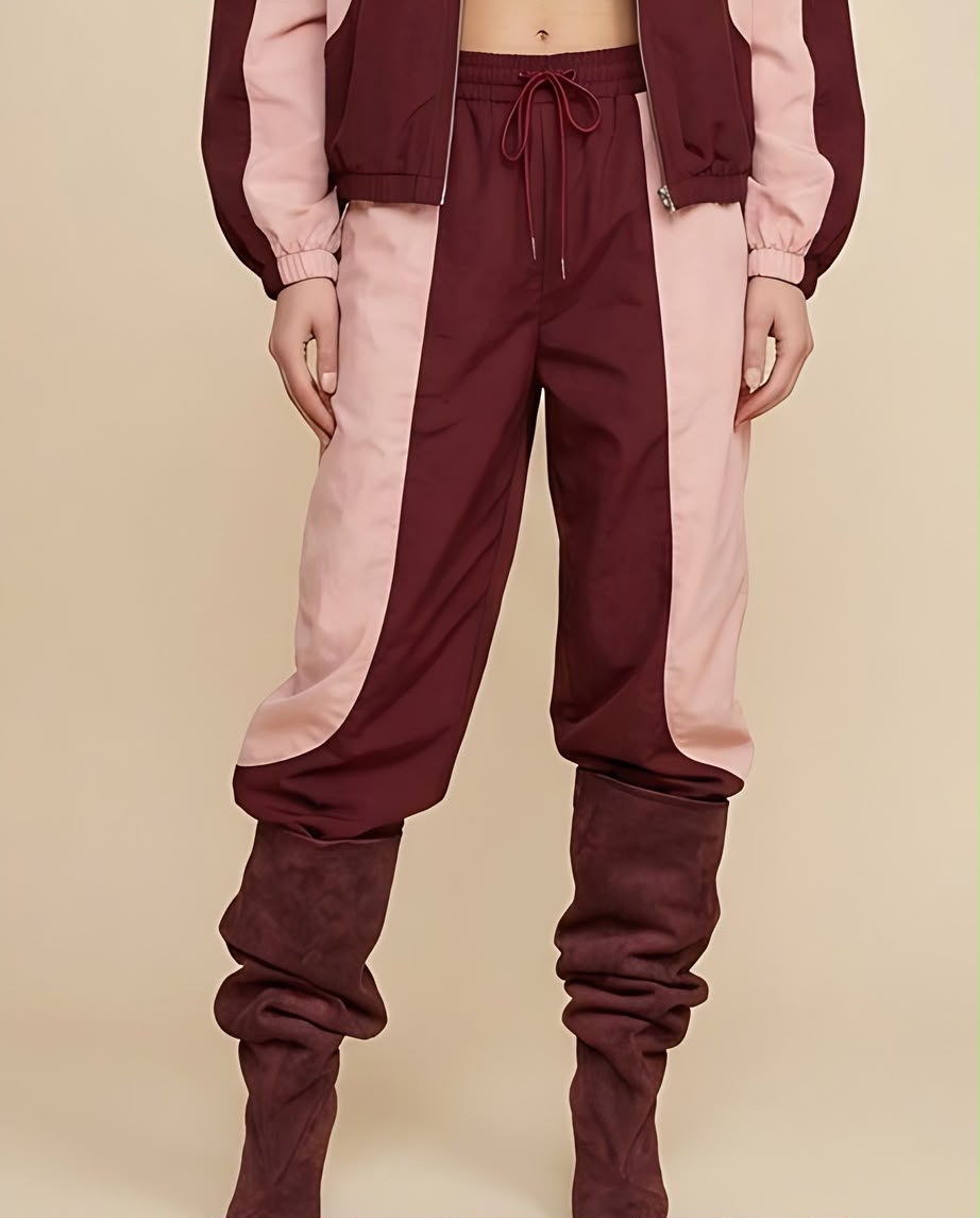Color-Block Windbreaker Set