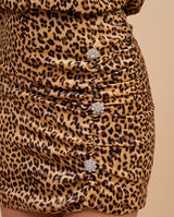 Crystal Embellished Leopard Mini Dress