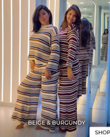 Knitted striped set