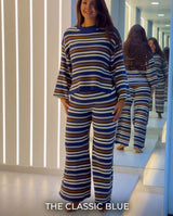 Knitted striped set